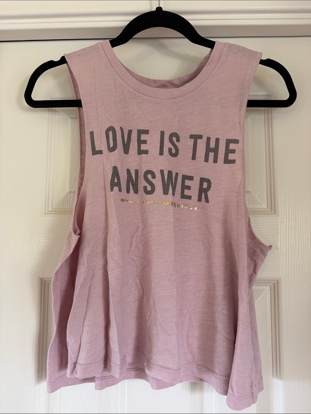 Spiritual Gangster x Equinox Love Is The Answer Pink Muscle Tank Top